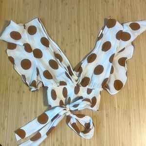 Forever 21 small polka dotted blouse